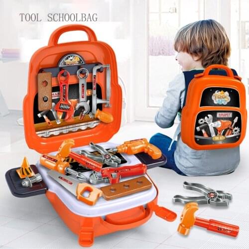 Children Pretend To Play Toy Tools Backpack Kitchen Fruit And Vegetable Toy Set Mens And Womens Toys Gifts