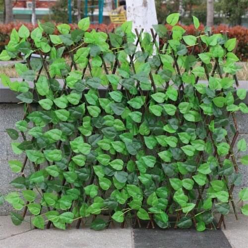 Artificial Garden Fence Eco-Friendly Stretchable Decoration Green Wall for Home Balcony Super Market Restaurant Cafe
