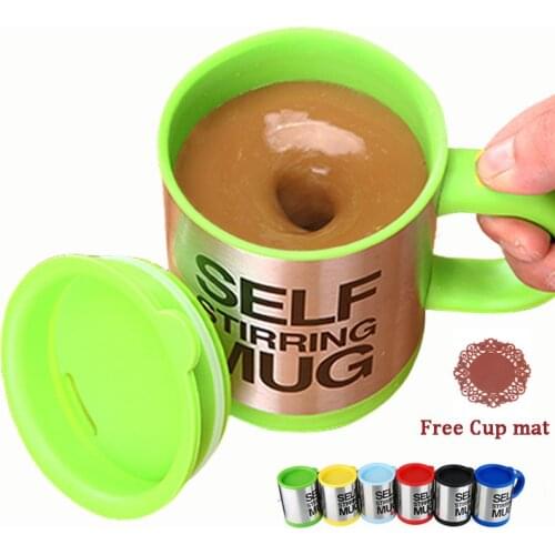 400ml Coffee Mugs Automatic Electric Lazy Self Stirring Coffee Milk Mixing Thermal Mug Stainless Steel Double Insulated Cup