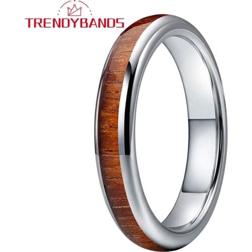 4/6/8MM Tungsten Carbide Rings For Men Women Wedding Band Domed Polished Shiny Comfort Fit