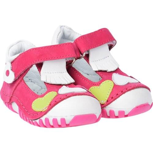 Kiko Kids Teo 105% 100 leather Orto pedik velcro Female Child Shoes
