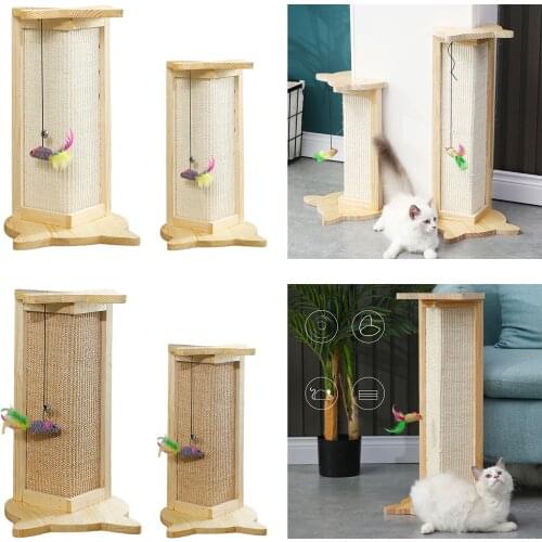 Creative Cat Scratch Board Kitten Wall Coner Scratcher Cat Toy Furniture Protector Sisal Non-toxic Soft