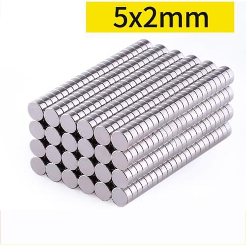 20Pcs Round Neodymium Magnet Dia. 5mm Strong Circular Disc Magnet Powerful Magnetic Magnet Thickness 1mm 1.5mm-8mm