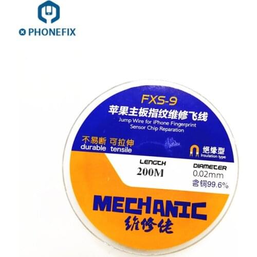Mechanic Solder Wire 0.02mm 200M Copper Cord Maintenance Jump Line Link Wire for iPhone Fingerprint PCB Welding Mechanic Tools