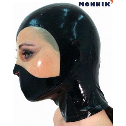 MONNIK latexLatex mask Sexy Latex Rubber Ninja Hood Masks for Unisex Catsuit Unique Party