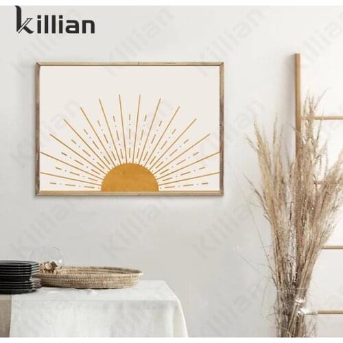 Cartoon Sun Home Aesthetics Decoration Boho Poster Nordic Poster Canvas Painting Bedroom Home Decor Paintings On The Wall