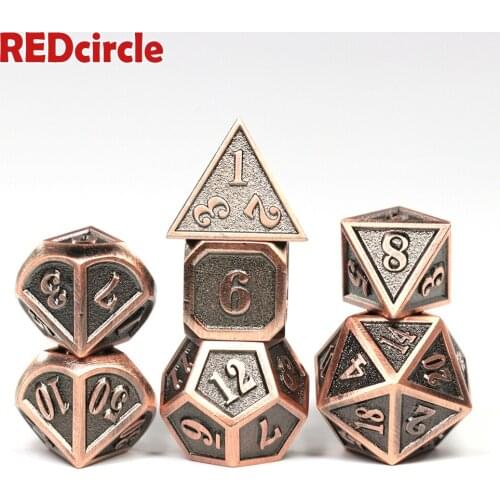 Sharp Edge Mini Shiny Dice Set Metal 26 Colors +1pc Bag D4 D6 D8 D10 D12 D20 for Role Playing DND RPGs Board Game