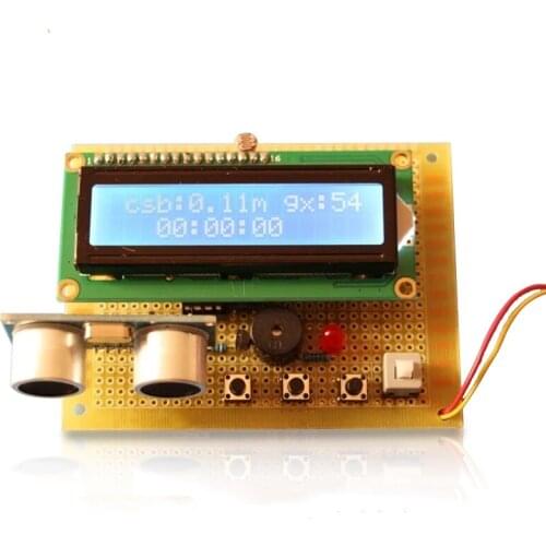 Based on 51 single chip microcomputer learning kit hole plate welding ultrasonic distance measuring vision protector spare parts