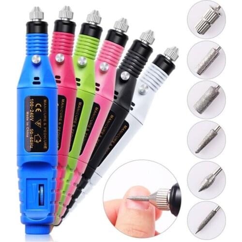 Nail Drill Bits Set Nail File Electric Pen Drill Bits Nail Kit Manicure Professional Portable Rechargeable Nail Drill Machine