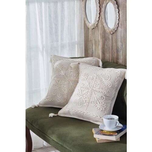 4 'lü Natural Buldan Cloth Pillow decorate Case