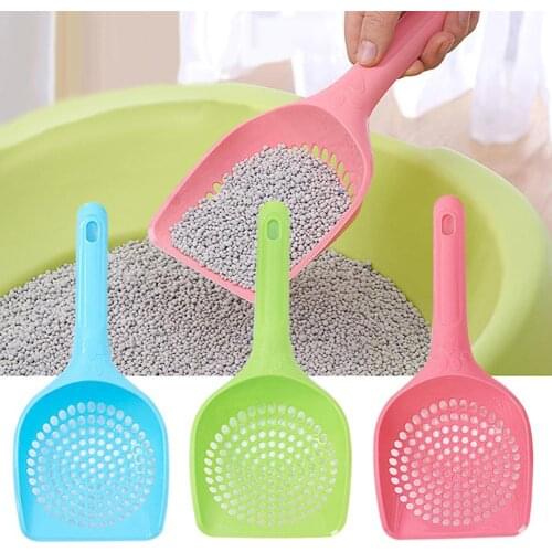 Plastic Cat Litter Scoop Pet Care Sand Waste Scooper Shovel Hollow Cleaning Tool Cute cat litter box