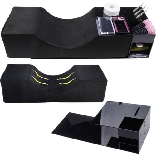 Eyelash Extension Pillow With Acrylic Lash Pillow Shelf Stand Makeup Salon Grafting Eyelashes Pillow Salon Headrest Neck Support