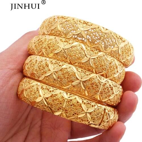 Dubai Bangles Gold plated for Girl/Women accessories wedding Jewelry bracelets Ethiopian African bangle bridal gifts Bracelet