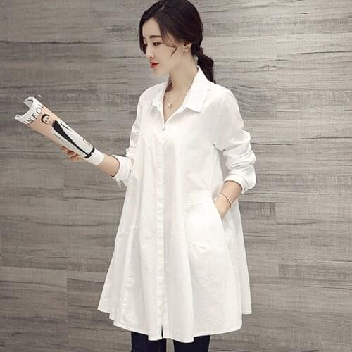 Maternity shirts clothes long-sleeve blouses spring summer plus size maternity top clothes for pregnant women new 2020