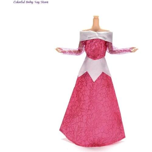 Pizies Fairy Tale Gown Copy Sleeping Beauty Aurora Clothes Outfit For Doll Kurhn Toy Dressing Princess Wedding Dress