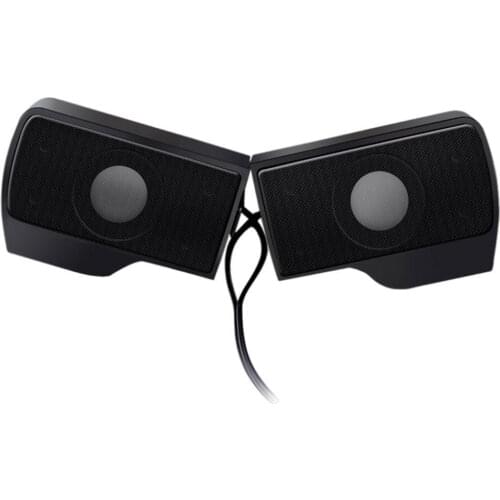 USB 2.0 Stereo Speaker Clip-On Mini Speaker Speaker 3.5mm Jack Control Volume Soundbar PC Computer Portable Audio Notebook P6V9