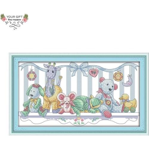 Your Gift J383 14CT 11CT Counted and Stamped Home Decor Plush Toys Needlework Needlepoint Embroidery DIY Cross Stitch kits