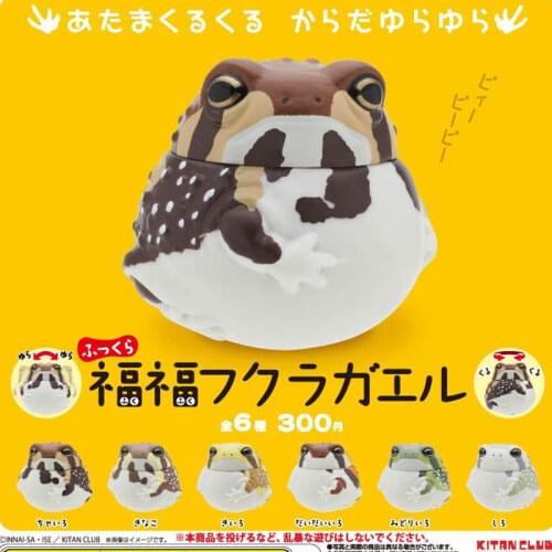 Japan Kitan Gashapon Capsule Toys KITAN CLUBE Frog Tumbler Toad Table Ornaments Decoration Fat Fufu Steamed Frog