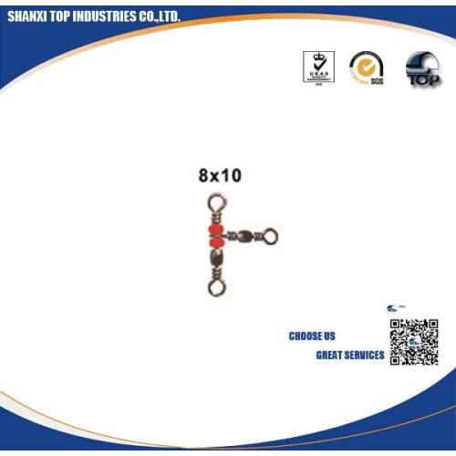1000pcs Best quality Barrel triple swivels style B 8*10