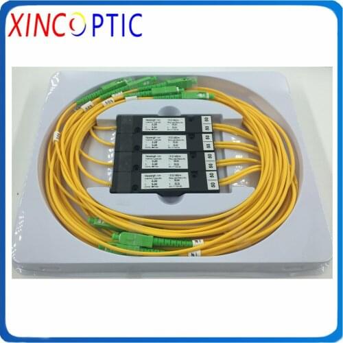 1x2 FBT Fiber Coupler,1310/1550nm Dual Window 50/50 90*20*10 1M SC/APC ABS Box Type 1x2 FBT Coupler 1*2 FBT FIber Optic Splitter