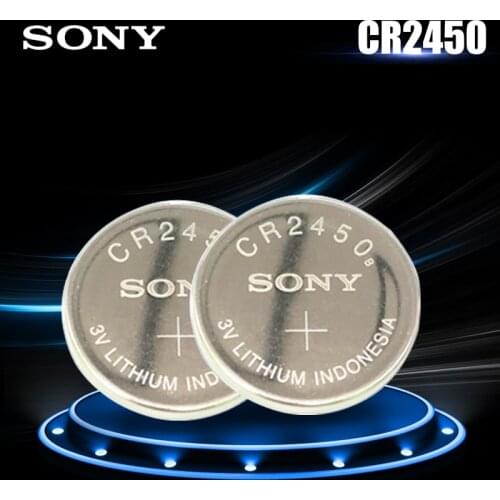 2PCS 100% Original Sony CR2450 CR 2450 3V Lithium Batteries DL2450 BR2450 LM2450 For Watch Car Key Remote Control Button Cell