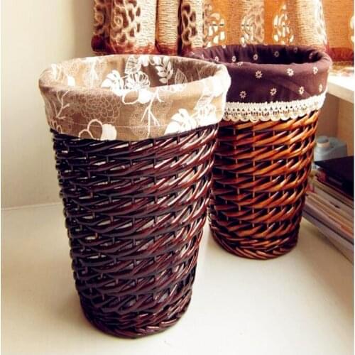 2016 Eco-friendly Baskets Picnic Basket Dirty Clothes Wicker Storage Laundry Basket Round Shape Large Capacity