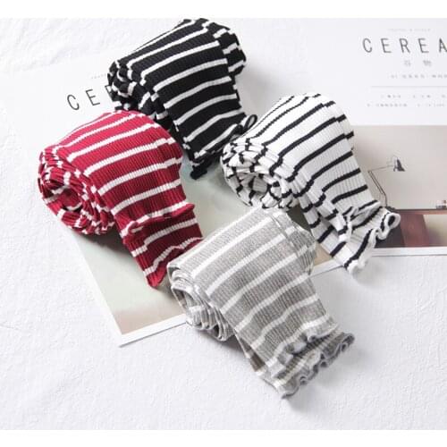 2021 Spring Autumn Kids Clothes Girls Pants Baby Leggings Girl All-matched Stretch Striped Pantalon Enfant Fille Long Trousers