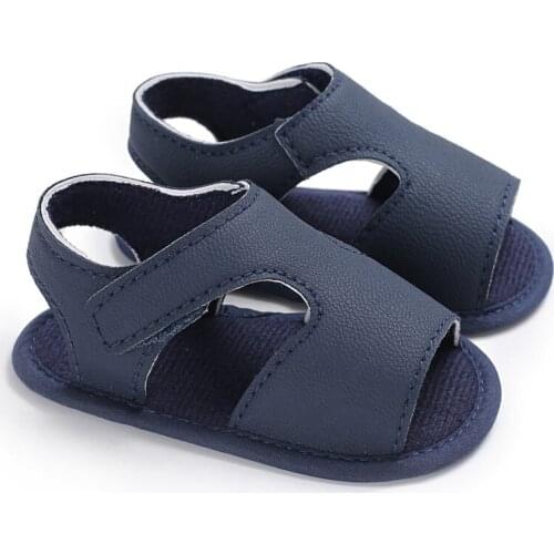 2021 Baby Boys Summer Shoes PU Soft Bottom Sandals Toddler Newborn Casual Baby Solid Color Fashion Shoes