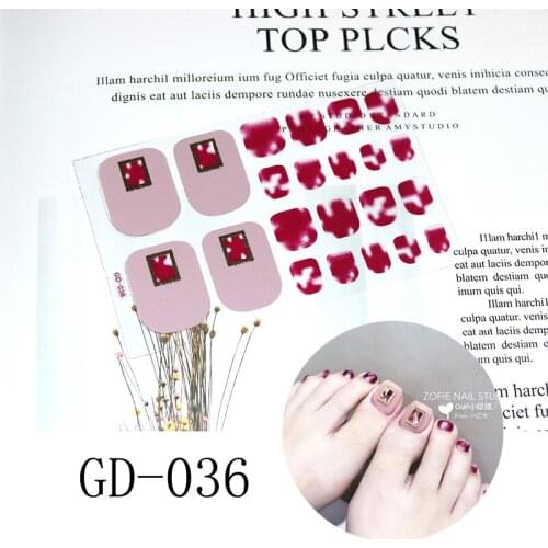 22 Stickers Japanese Hot Stamping Laser Foot Stickers Full Coverage Art Stickers Nail Decals Ladies Salon Party Daily Wearable