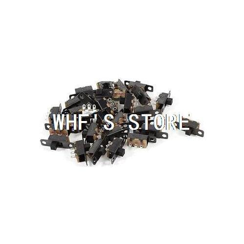 30 Pcs ON/ON 3 Pin 2 Position SPDT Mini Panel Slide Switch SS12F1-G3 DC 50V 1A