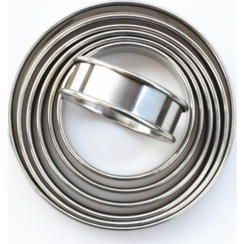 6pcs/lot l6cm 7cm 8cm 9cm 10cm 11cm 12cm English Muffin Rings English tart ring pie ring pie circle tarlet ring cake form