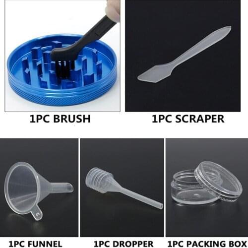 Smoke grinder Accessories Brush Funnel Dropper Shovel Perfect Matching Tobacco grinder Pipe Cleaner Accessories