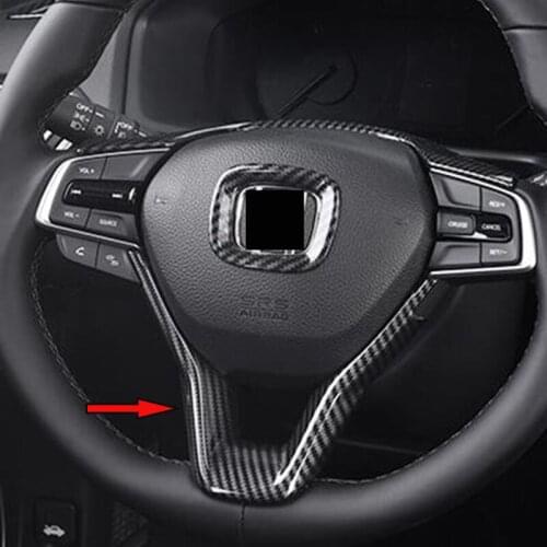For Honda Insight 2018 2019 Accessories ABS Plastic Chrome Car Steering wheel protector Decoration Cover Trim Auto Styling