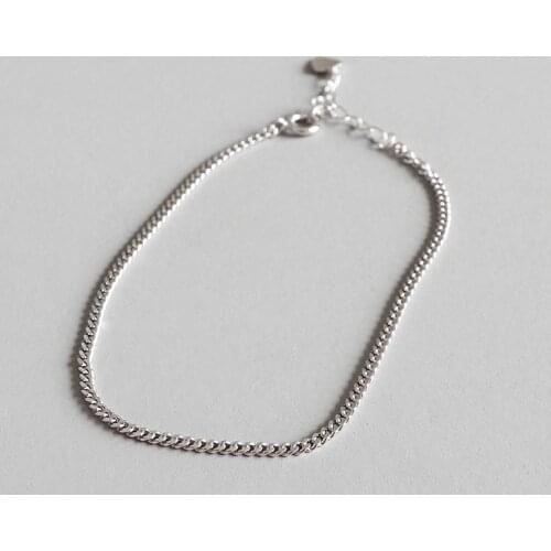 Real 925 sterling silver woman ankle bracelet on the leg chains beach accessories , minimalism anklets for women foot jewelry