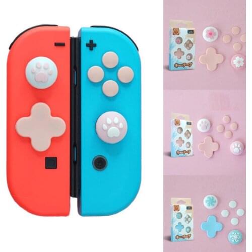 D-pad Move Direction Key Cross ABXY X Button Sticker Joystick Thumb Stick Grip Cap Cover For Nintendo Switch Joy-con Skin Case