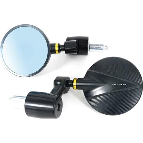For YAMAHA MT-03 2006-2014 2016 2017 2018 2019 Motorcycle CNC Aluminum Rear View Side Mirrors Handle Bar End Mirror