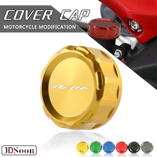 For YAMAHA YZF R6 YZF-R6 YZFR6 2006-2017 2007 2008 2009 Motorcycle Accessories CNC Aluminum Rear Brake Reservoir Cover Caps