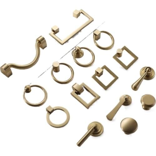 European Style Vintage Gold Cabinet Pulls Solid Zinc Alloy Kitchen Cupboard Handle Drawer Knobs Furniture Handle Hardware