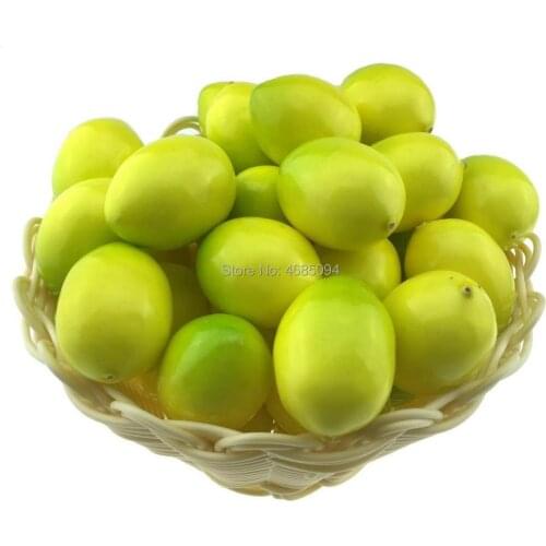 Gresorth 40pcs MINI Artificial Yellow Lemon Decoration Fake Fruit Home Party Kitchen Food Photography Props
