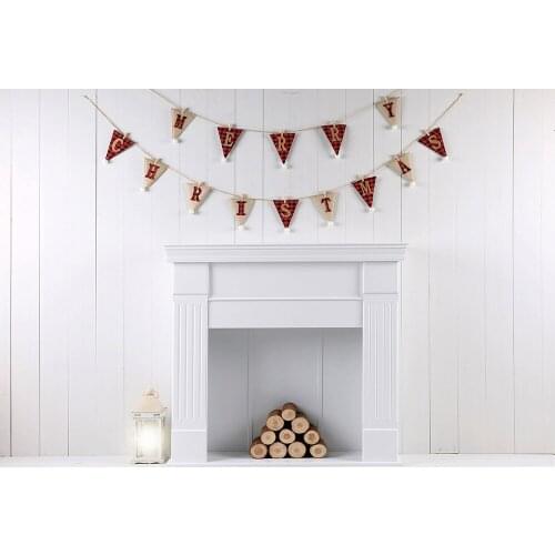 HUAYI Photography Backdrop Christmas Xmas Fireplace wood Photo Background Newborns Child Studio Family Photocalls PropsW-4318
