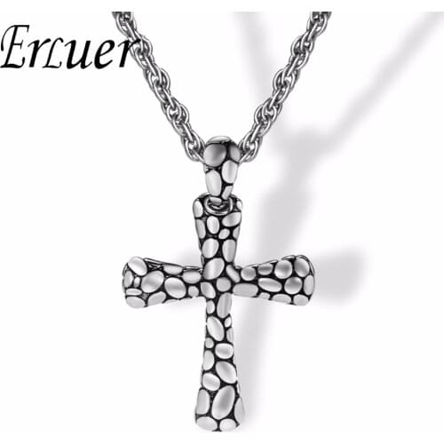 ARUEL Classic Gold color/Silver Plated Jesus Cross Simple Design Women Men Chain Necklace Pendant Charm Jewelry birthday Gifts