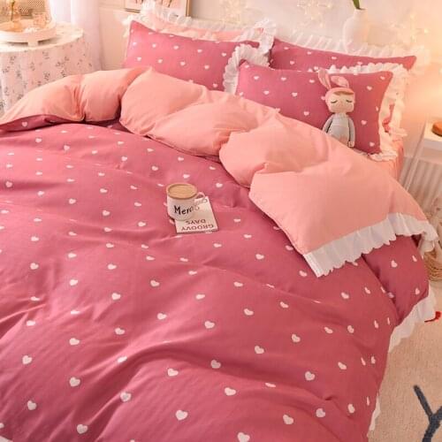 Nordic Duvet Cover 220x240 King Size Cute Cat Bedding Set Bed Sheet Stripe Plaid Single Double Queen Quilt nordic bed cover 180