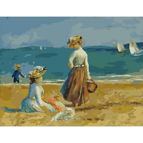 Paint By Numbers Girls HandPainted Home Decor Kits Drawing Canvas Figure DIY Oil Painting Pictures By Numbers