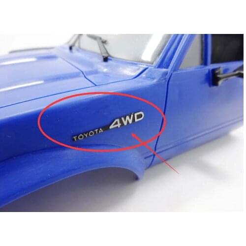 Metal Logo Sticker For 1/16 1/12 1/24 Scale TOYOTA HLIUX WPL C14 C24 RC Toy Car