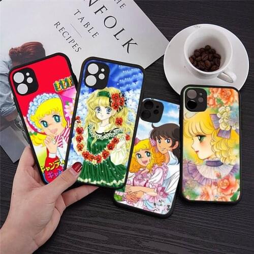 Anime Manga Candy cute Phone Case Transparent Matte for iPhone 7 8 11 12 s mini pro X XS XR MAX Plus cover funda