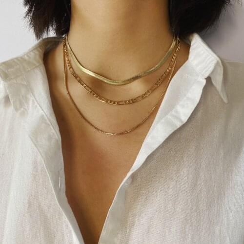 Youvanic Punk Multilayer Snake Chain Necklace For Women Choker Female Jewelry Fashion Necklaces Collares 2637