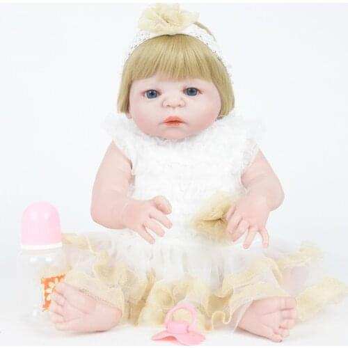 Simulation Rebirth Doll Can Be Bathed In The Water Doll Suit Skirt Dress European and American Girl Doll Dress Birthday Gift