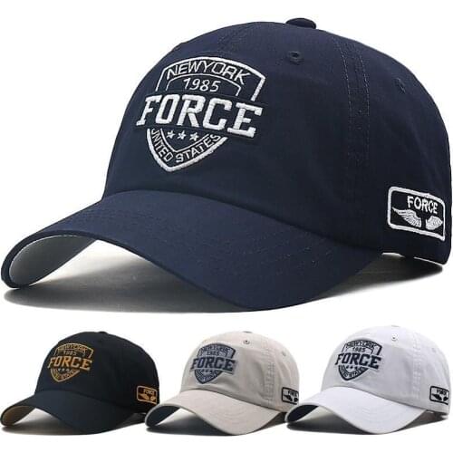 Mens Baseball Cap Kpop Golf Breathable Cotton Embroidery Cap FORCE Sport For Gorros Winter Hat Womens Cap Sun Hats