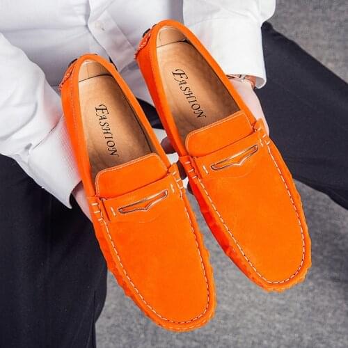38~48 Brand Big Size Cow Suede Leather Men Flats 2020 New Men Casual Shoes High Quality Men Loafers Moccasin Driving Shoes