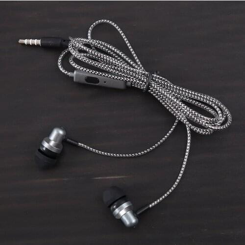 1.2m Earphones In-Ear Earphone Wired Headset With Microphone Earphones Silicone Earplugs Earphone Headset